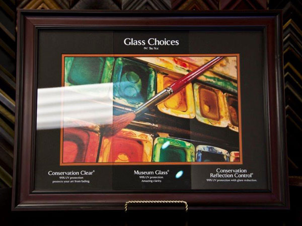 Glass choice for protective framing